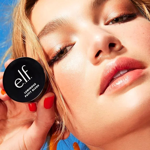 e.l.f. Luminous Putty Blush, Putty-to-Powder, Buildable Blush With A Subtle Shimmer Finish, Highly Pigmented & Creamy, Veg...