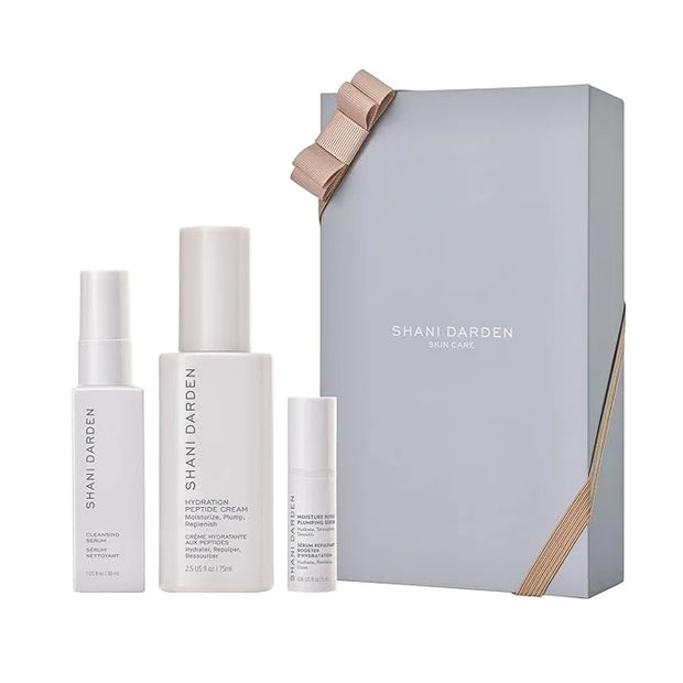 SHANI DARDEN Skin Care Hydrate and Replenish Trio, Facial Cleansing Serum Makeup Remover, Face Moisturizer Plumping Serum,...