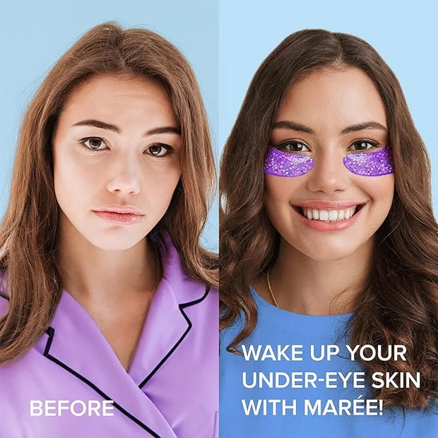 MAREE Eye Gels - Under Eye Patches for Puffy Eyes and Dark Circles with Natural Marine Collagen & Hyaluronic Acid - Anti-A...