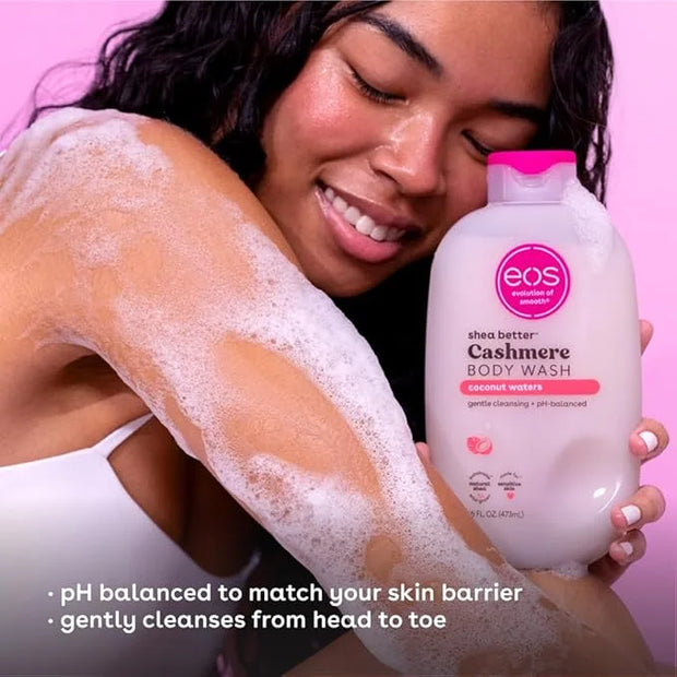 eos Shea Better Cashmere Body Wash, Coconut Waters, Moisturizing and Nourishing, pH Balanced Creamy Gel Formula, Paraben &...