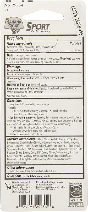 Banana Boat Sunscreen 30spf Carded, 1-Ounce Packages