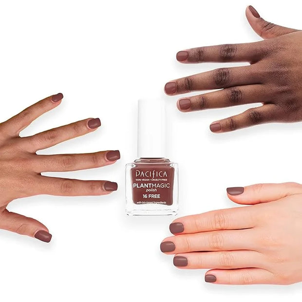 Pacifica Natural Nail Polish – Plant Magic Dark Red Nail Polish - Plant Based, Non-Toxic & Clinically Tested - Lasting Col...