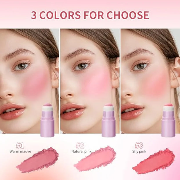Soft Face Blush Stick, Matte Natural Long Lasting Blush for a Flawless Finish, Creamy Blendable Formula for All Skin Types...