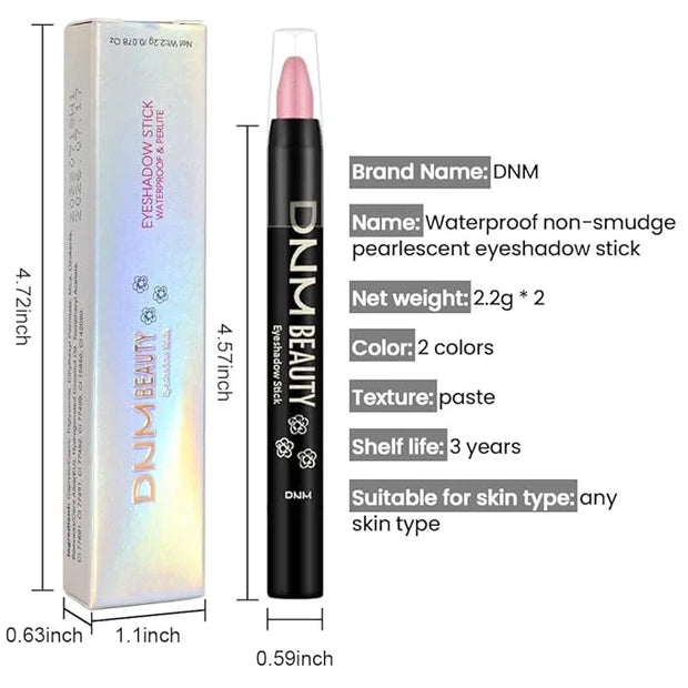 Kaely 2Pcs Cream Eyeshadow Sticks Set for Eyes Waterproof,Red Shimmer Eye shadow Stick Pencil Pen Bulk sombras en crema pa...
