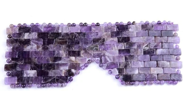 Natural Gemstone Jade Sleep Mask, Amethyst Eye Mask, Anti-Aging Hot or Cold Using Stone Eye Mask - Product Image