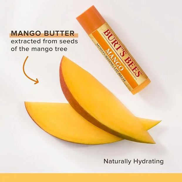 Burt's Bees Lip Balm - Mango, Lip Moisturizer With Responsibly Sourced Beeswax, Tint-Free, Natural Origin Conditioning Tre...