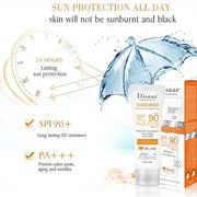 SPF 90 Sunscreen Instant Protection UVA UVB Foundation PA+++ Oil Free Sunblock Cover Protect Perfectly Moisturizing Covera...