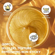 AMY'S DIARY 24K Gold Eye Mask Under Eye Patches (30 Pairs)- Puffy Eyes & Dark Circles Treatments,Reduce Under Eye Bags and...