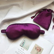 Silk Satin Sleeping Eye Mask, Dark Purple Sleep Eye Mask Night Blindfold for Women and Men, Soft Breathable Blackout Eyesh...