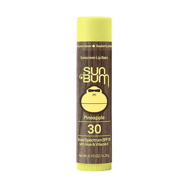 Sun Bum SPF 30 Sunscreen Pineapple Lip Balm - Moisturizing Aloe Vera and Vitamin E - Vegan and Cruelty Free - Broad Spectr...