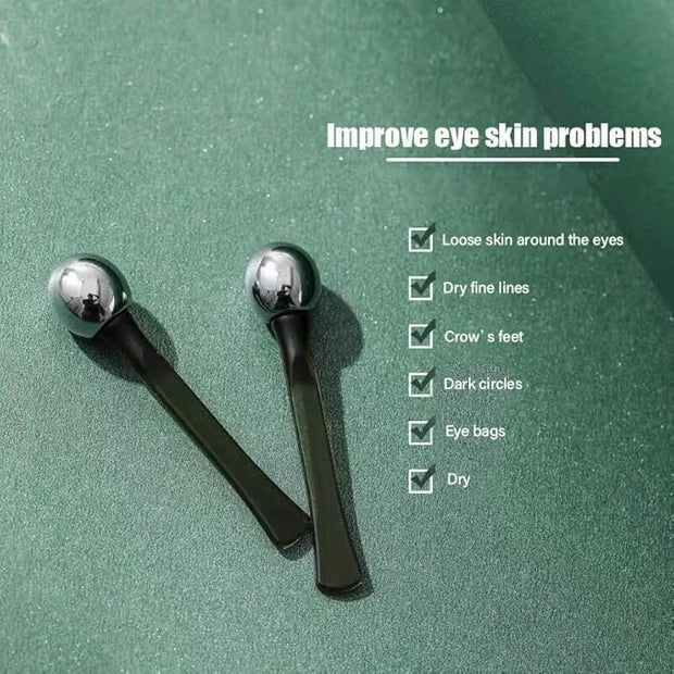 2 PCS Portable Eye Serum Cream Applicator Eyes Massage Tool, Can Be Used As Eyes Cream Spoon, Reduce Eye Swelling Flannel ...