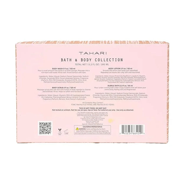 Tahari Vanilla Jasmine Spa Gift Set for Women – Luxurious Bath Kit with Body Lotion, Body Lotion, Body Wash & Bubble Bath ...