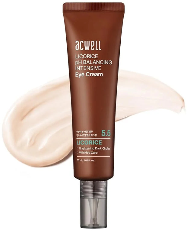 ACWELL Licorice pH Balancing Intensive Anti-Wrinkle Eye Cream 1.01 fl.oz. -For Dark Circles and Puffiness with Peptides an...