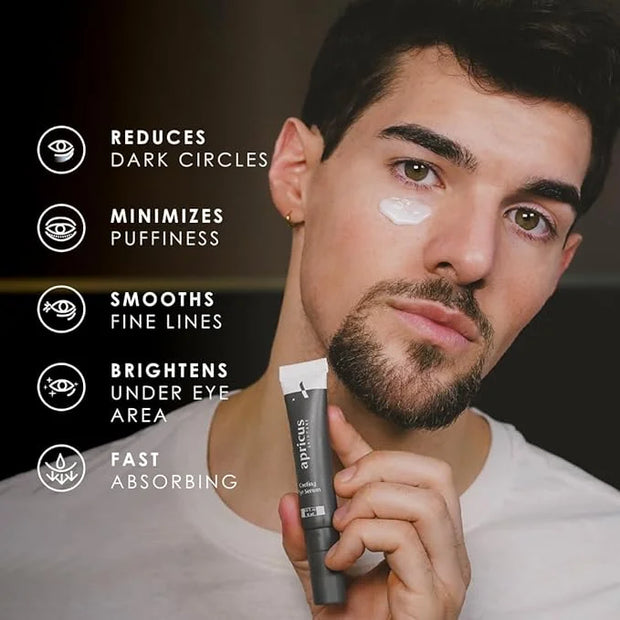 Apricus Eye Serum, Caffeine Peptide Formula, Lightweight Serum for Dark Circles, Puffiness and Fine Lines - Product Image