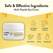 ECZEMA HONEY Multi Peptide Eye Cream & Nourishing Face Serum - Bundle for Sensitive & Dry Skin - Cruelty Free - Product Image