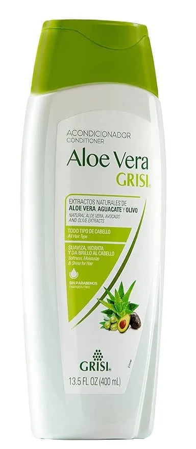 Grisi Aloe Vera Conditioner, 4-Pack of 13.5 FL Oz each, Paraben Free, Moisturizing Conditioner with Aloe Vera Extract for ...