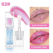 Magic Color Changing Lip Oil Ph, Glitter Lip Gloss, Upgraded Big Brush Head Moisturizing Lip Oil Long Lasting Nourishing L...