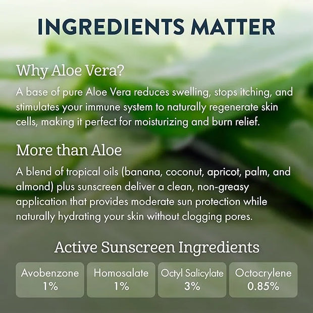 Aloe Up Light Tanning Oil With SPF 6 Sunscreen - Body and Face Tanning Oil for Outdoor Sun - With Pure Aloe Vera Oil and N...