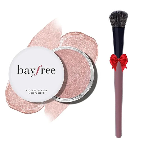 Multi Cream Blush & Blush Brush Set, Korean Makeup Blush for Cheeks, Multi-Use Face Balm, Lightweight & Hydrating, Blendab...