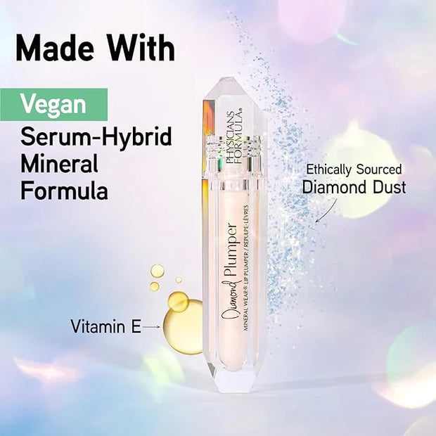 Physicians Formula Mineral Wear Diamond Lip Plumper Gloss, Dermatologist Tested, Diamond Marquise & Brilliant Berry Diamon...