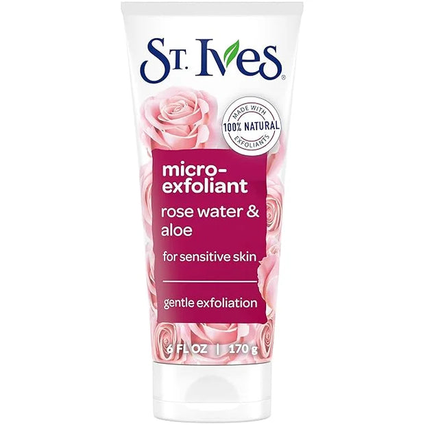 St. Ives Gentle Smoothing Face Scrub Our Gentlest Scrub Yet Rose Water and Aloe Vera Made with 100 percent Natural Exfolia...