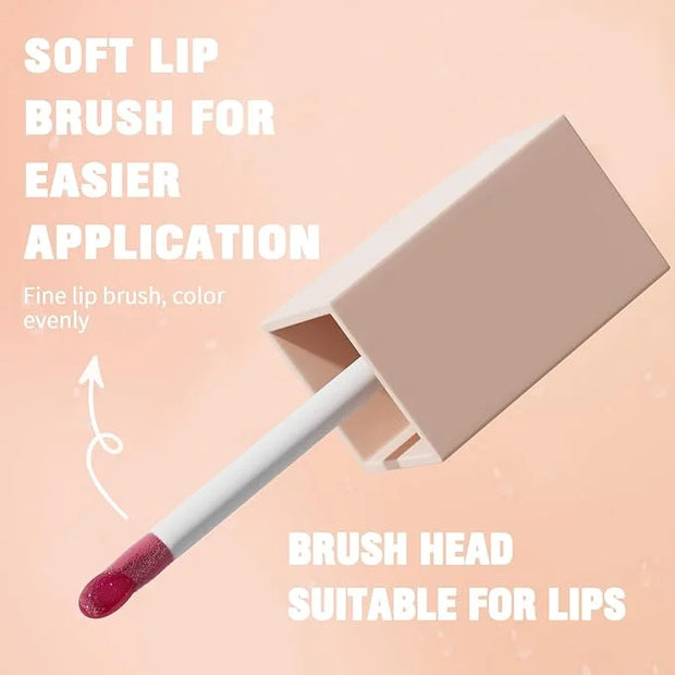 4 Pcs Hydrating Lip Gloss, ICE/MOON/SILK/PETAL High Moisturizing Oil Tint with Hyaluronic Acid, High Shine for Plumper Loo...