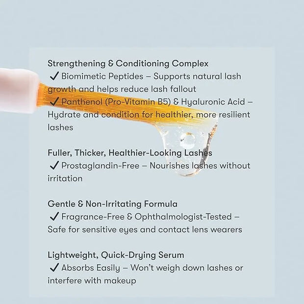 by Dr. B Lash Enhancing Serum – Peptides, Biotin, Niacinamide & Hyaluronic Acid – Paraben-Free, Phthalate-Free, Hydrating ...