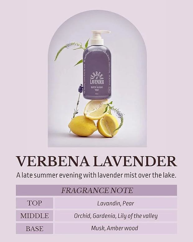 ODID Milk in Cera Perfume Body Wash - Korean Moisturizing Body Cleanser for All Skin Types - Subtle Verbena Lavender Scent...