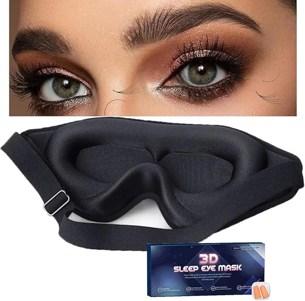 Eye Mask for Lash Extensions, Sleep Mask for Lash Extensions, Zero Eye Pressure 3D Contoured Lash Extension Sleep Mask - P...