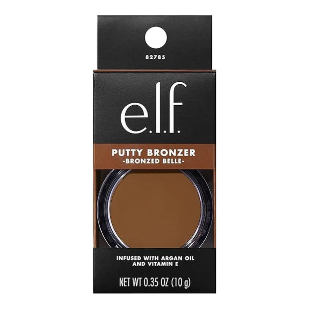 e.l.f. Putty Bronzer, Creamy & Highly Pigmented Formula, Creates a Long-Lasting Bronzed Belle Glow, Infused with Argan Oil...