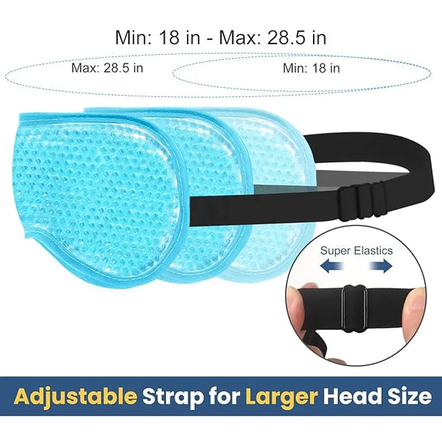 BeeVines Gel Eye Mask, 2 Pack XL Jumbo Size Cooling Ice Masks for Puffy Eyes for Men & Women, Cold & Warm Compress for Pos...