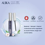 ALIKA Eyelash Growth Serum for Women – Natural & Prostaglandin-Free Lash and Brow Enhancer with Redensyl, Peptides & Bioti...