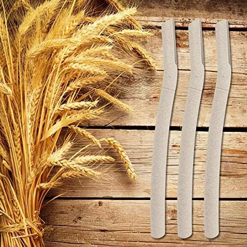 Biodegradable Zero Waste Eco Friendly Compostable 3 Pc Wheat Straw Face Dermaplaning Blade / Eyebrow Hair Trimmer / Shaver...