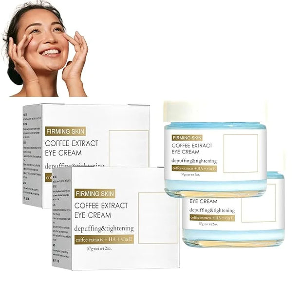 2Pcs Caffeine Eye Cream, Caffeine Eye Cream For Dark Circles And Puffiness, Korean Retinol Fix Eye Cream For Tightening An...