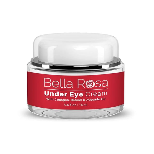 Bella Rosa Anti-Aging Under Eye Cream for Dark Circles, Puffiness, and Wrinkles - Hydrating Formula with Collagen and Reti...