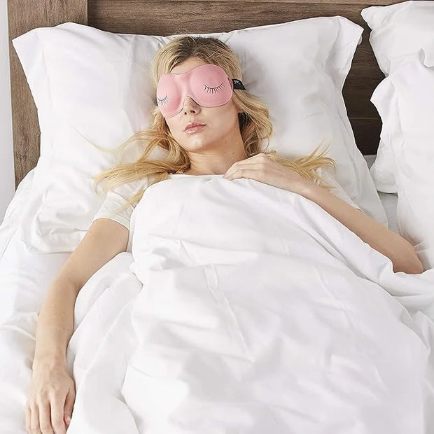 Bucky Ultralight Comfortable Contoured Travel and Sleep Eye Mask, Strawberry Eyelash, One Size - Product Image