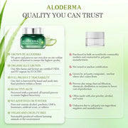 Aloderma Brightening Eye Cream with Organic Aloe Vera - Hydrating Effect for Dark Circles & Puffiness with Caffeine & Sage...
