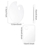 2 Pcs Acrylic Cosmetic Makeup Palette + 1