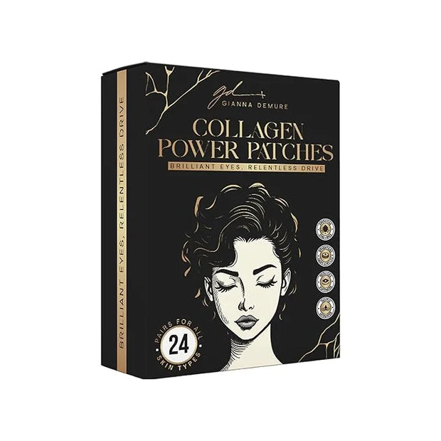 Under Eye Patches for Dark Circles and Puffiness – 24 Collagen Pairs for Puffy Eyes, Wrinkles & Bags – Gold Gel Eye Mask V...