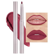 evpct Silky Lip Liner Pencil Retractable, Wine Red Smooth Lip Liner Creamy Velvet Lipliner Long-Lasting for Korean Makeup ...