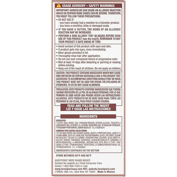 L’Oreal Paris Excellence Universal Nudes Permanent Hair Color, Ammonia Free Hair Dye for Gray Hair Coverage, 5N Natural Br...