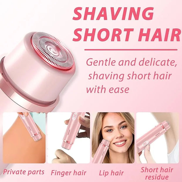 Glow Aura Womens Shaver 2 in 1,2025 New Razor & Shaver with Dual Ceramic Head,Bikini Trimmer for Women,IPX67 Waterproof We...