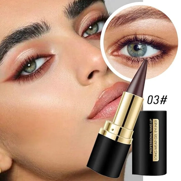 Kaely 2Pcs Black Brown Gel Eyeliner Pencil, Natural Black Eyeliner Cream for Waterline, Crayon Eye Liner Waterproof Smudge...