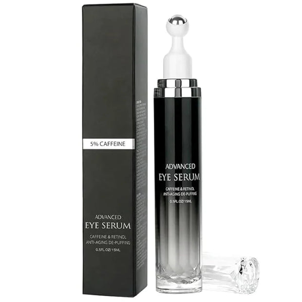5% Caffeine Eye Serum & Cream for Dark Circles, Puffy Eyes, and Eye Bags - Under Eye Treatment for Women & Men - with 360°...