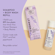 The Honest Company 2-in-1 Cleansing Shampoo + Body Wash Refill Carton | Gentle for Baby | Naturally Derived, Tear-free, Hy...