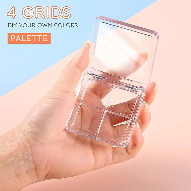 Beaupretty 10 Pieces Empty Eyeshadow Pallet 4 Grids