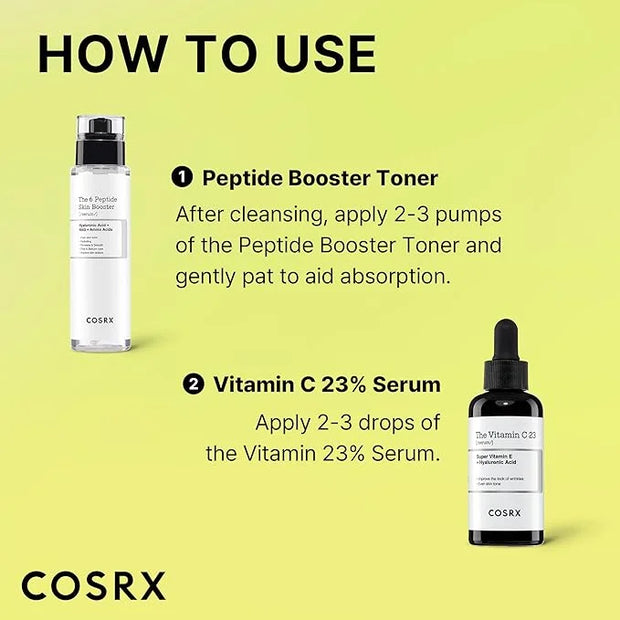 COSRX Vitamin C 23% Peptide Booster Set - Amazon Exclusive - Korean Skin Care, Gift Sets, Vitamin C Serum, Face Serum - Pr...