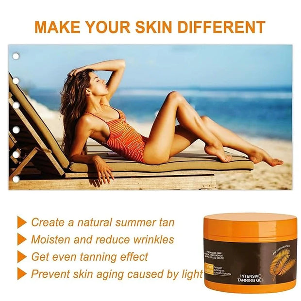 2PCS Luxury Intensive Tanning Gel, Intensive Tanning Luxe Gel, Natural Tanning Accelerator Cream Gel for Natural Tan Skin,...