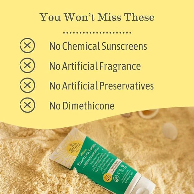 Earth Mama Baby Mineral Sunscreen Lotion SPF 40 | Reef Safe, Non-Nano Zinc, Natural Water Resistant Sun Cream for Babies, ...