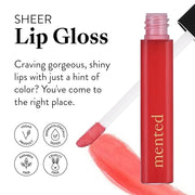 Mented Cosmetics | Red Hot and Bothered Sheer Lip Gloss | Red Tinted Lip Gloss | Vegan, Paraben-Free, Cruelty-Free Gloss T...